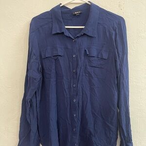 a.n.a - blue button down shirt